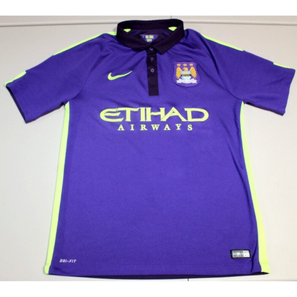 Manchester City Football Club 2014-2015  Original Jersey Medium Nike Purple